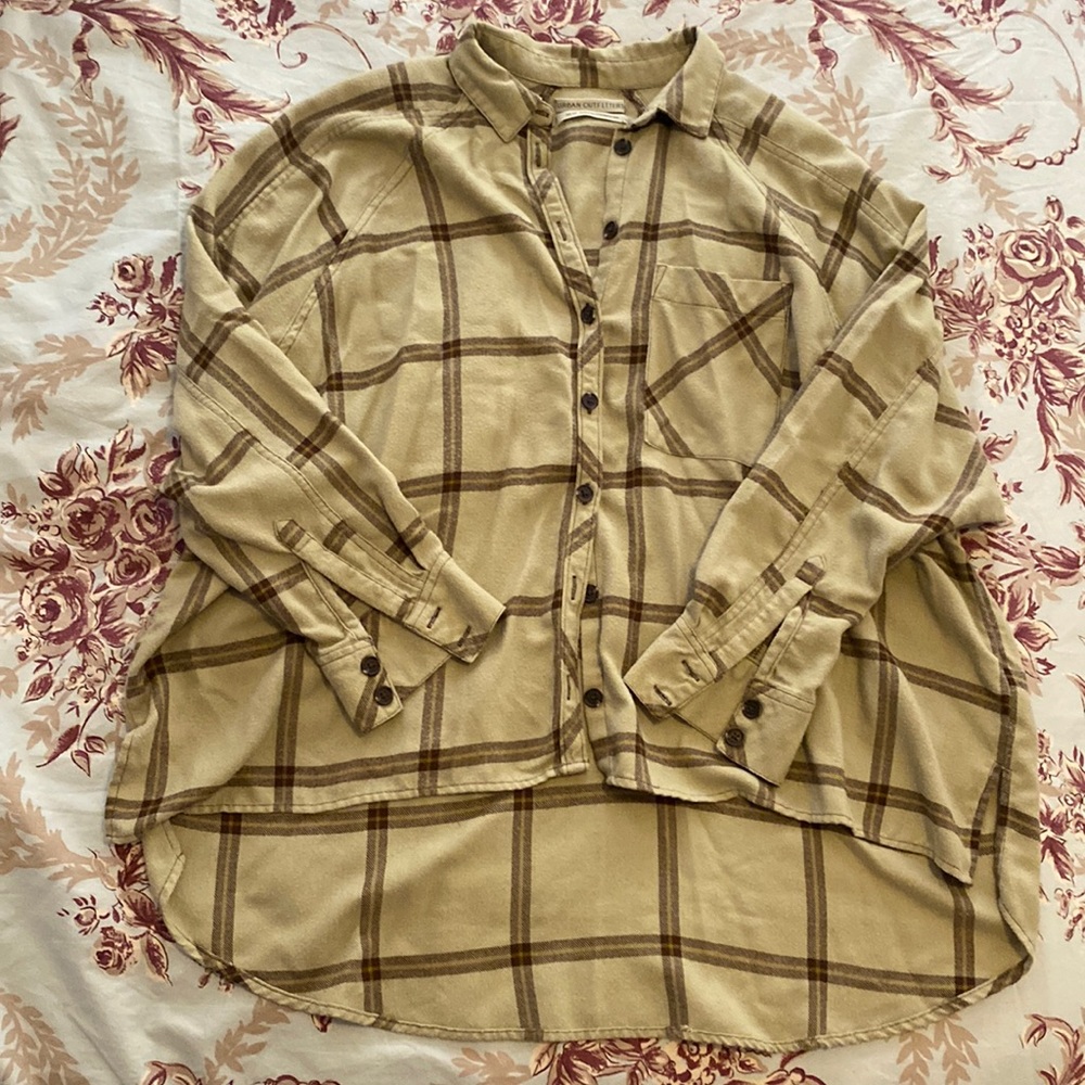 Oversized High-Low Flannel